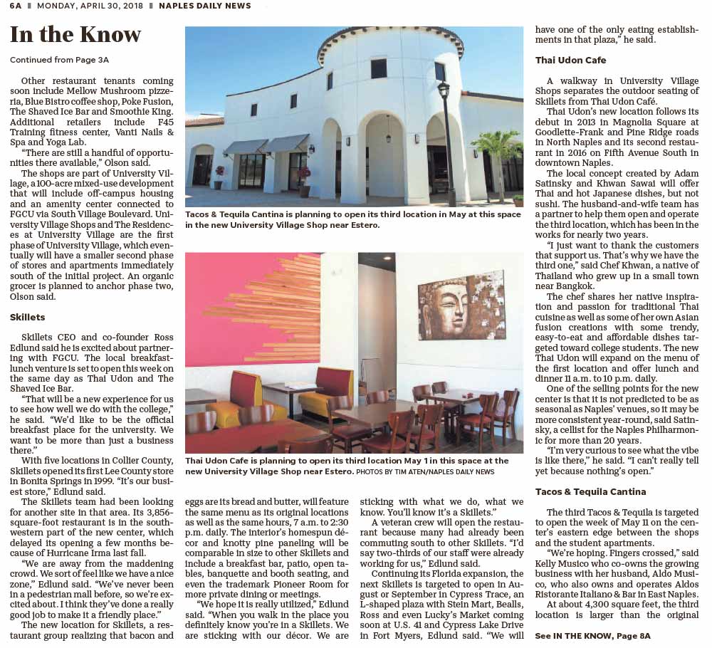 University Village featured in the Naples Daily News