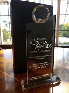 Miromar Lakes Beach & Golf Club was named the Best Community in 12 states, receiving the coveted Grand Aurora Award from the Southeast Builders Conference